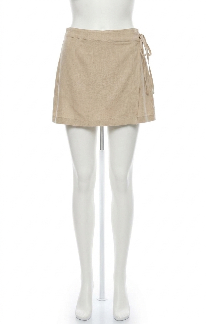 NEW Z SUPPLY ellery linen mini skirt in flax